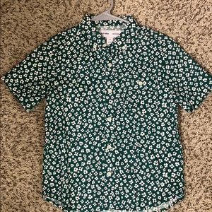 Boys floral button front shirt
